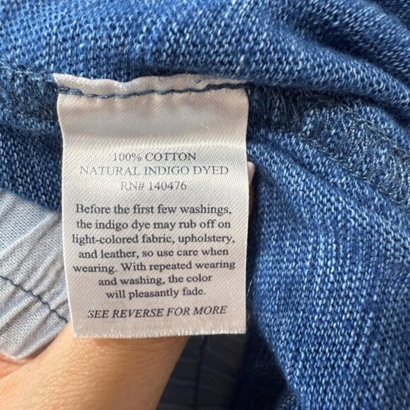 Faherty Heather Blue Joggers with Light Gray Trim - Picture 7 of 8